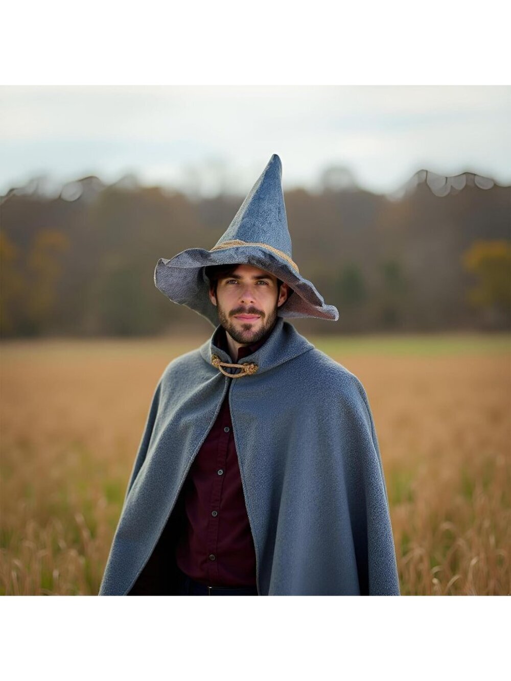 Halloween Grey Wizard Witch Adults Hats Oktoberfest Halloween Costume Accessory - Picture 6 of 7